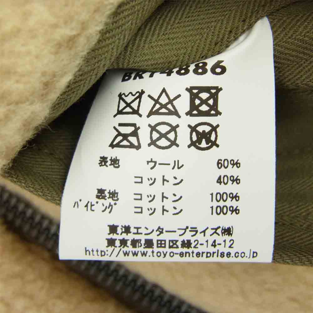 Buzz Rickson's バズリクソンズ BR14886 WOOL PILE VEST ウール パイル ボア ヘリンボーン リバーシブル ベスト カーキ系 38【新古品】【未使用】【中古】