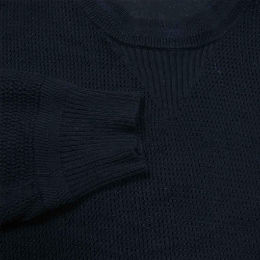 DIESEL ディーゼル メッシュ ニット 長袖 カットソー ブラック系 S【中古】