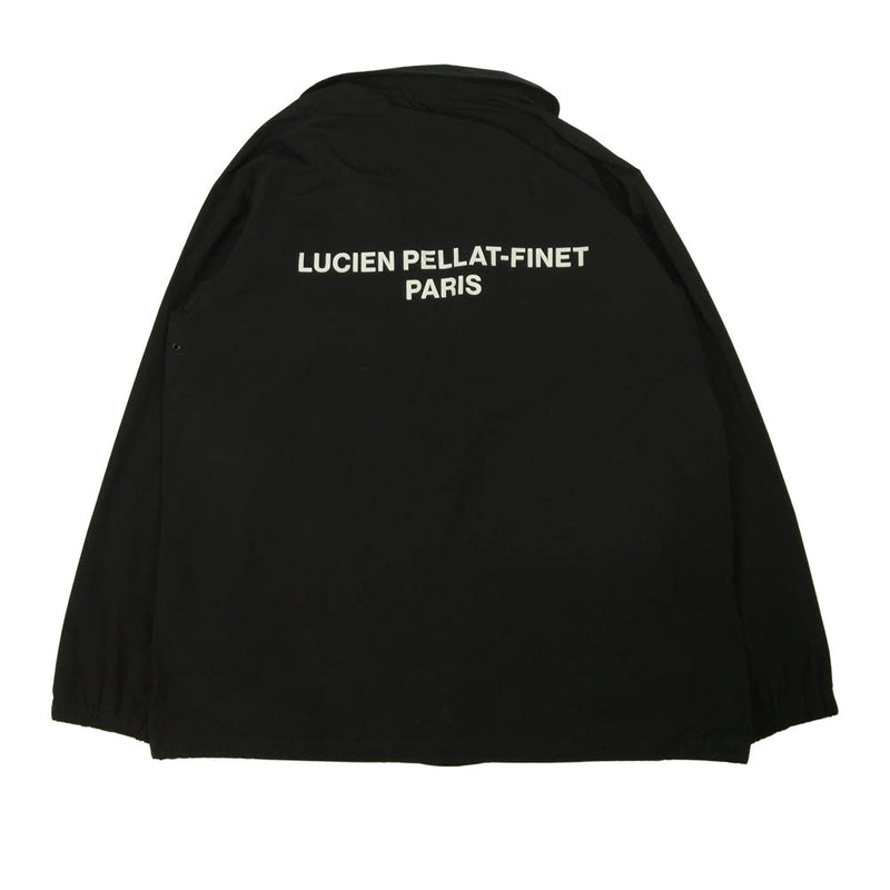 lucien pellat-finet ルシアンペラフィネ ロゴプリント コーチジャケット LPF0-003 ブラック61センチ肩幅