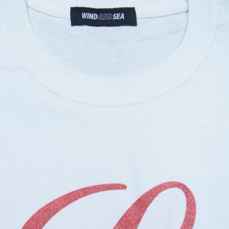 WIND AND SEA ウィンダンシー GLITTER T-SHIRT グリッター 半袖Tシャツ ホワイト系 XL【極上美品】【中古】
