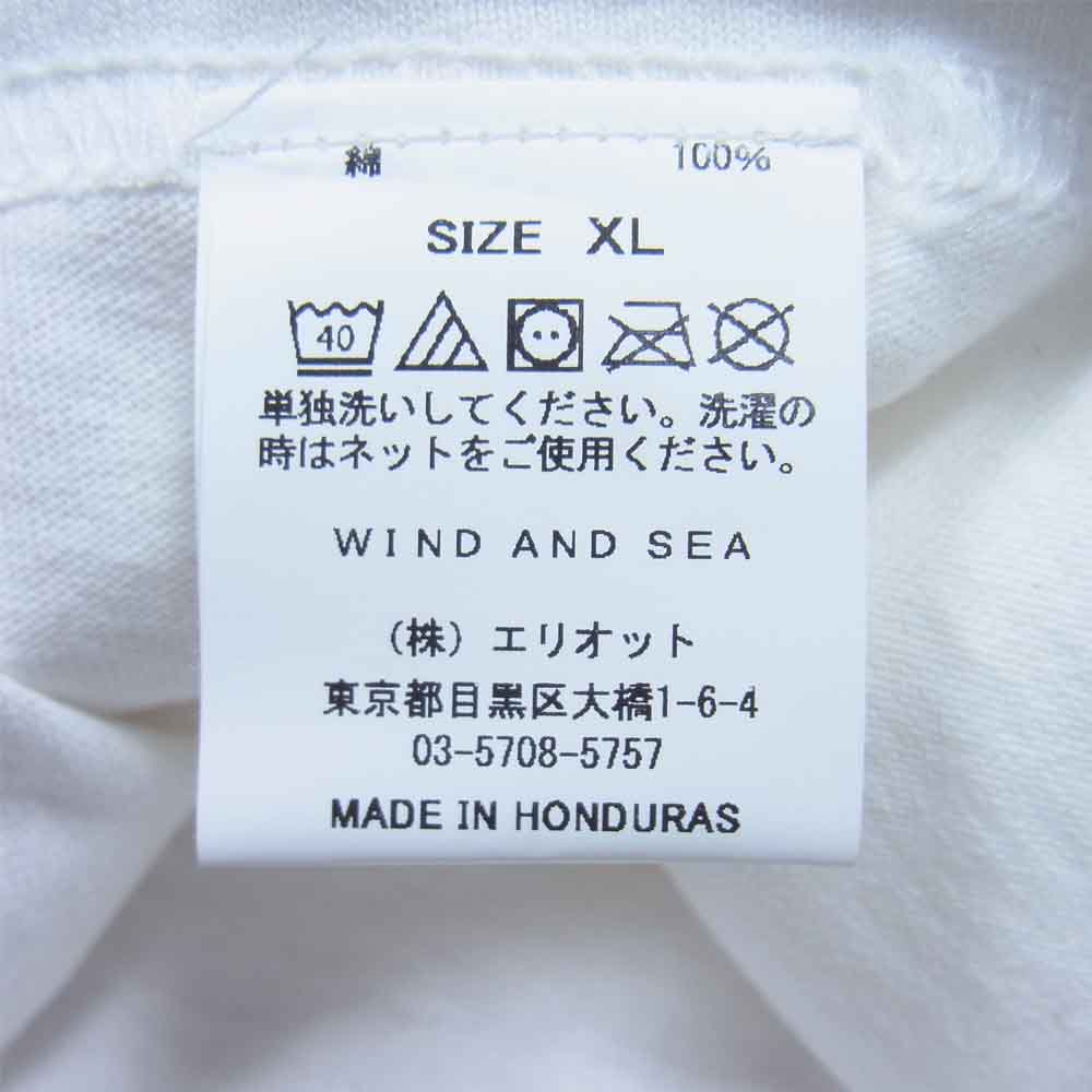 WIND AND SEA ウィンダンシー GLITTER T-SHIRT グリッター 半袖Tシャツ ホワイト系 XL【極上美品】【中古】