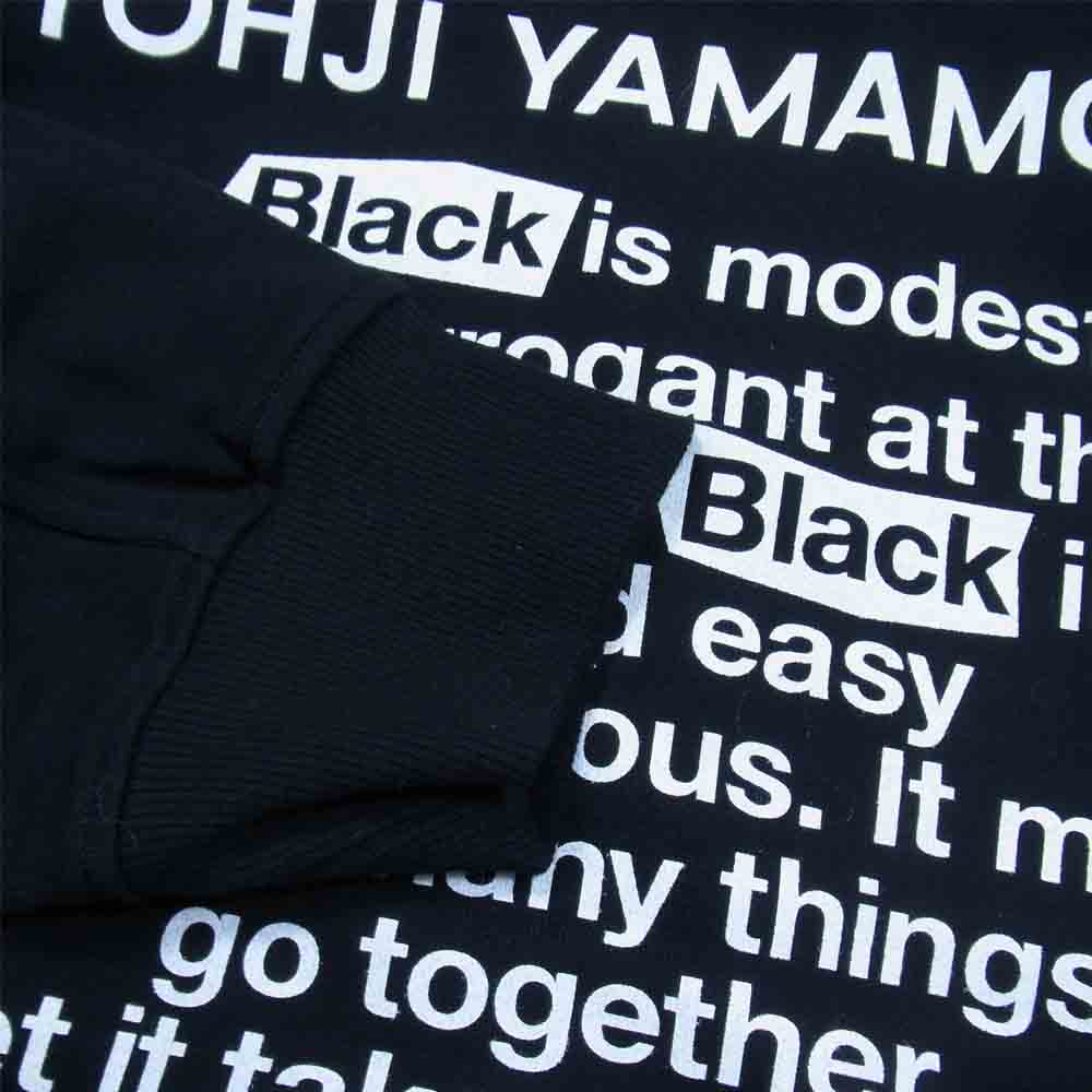 Yohji Yamamoto ヨウジヤマモト S'YTE UC-T72-019 French Terry Stitch Work Message&Crow Hoodie メッセージ パーカー ブラック系 4【新古品】【未使用】【中古】