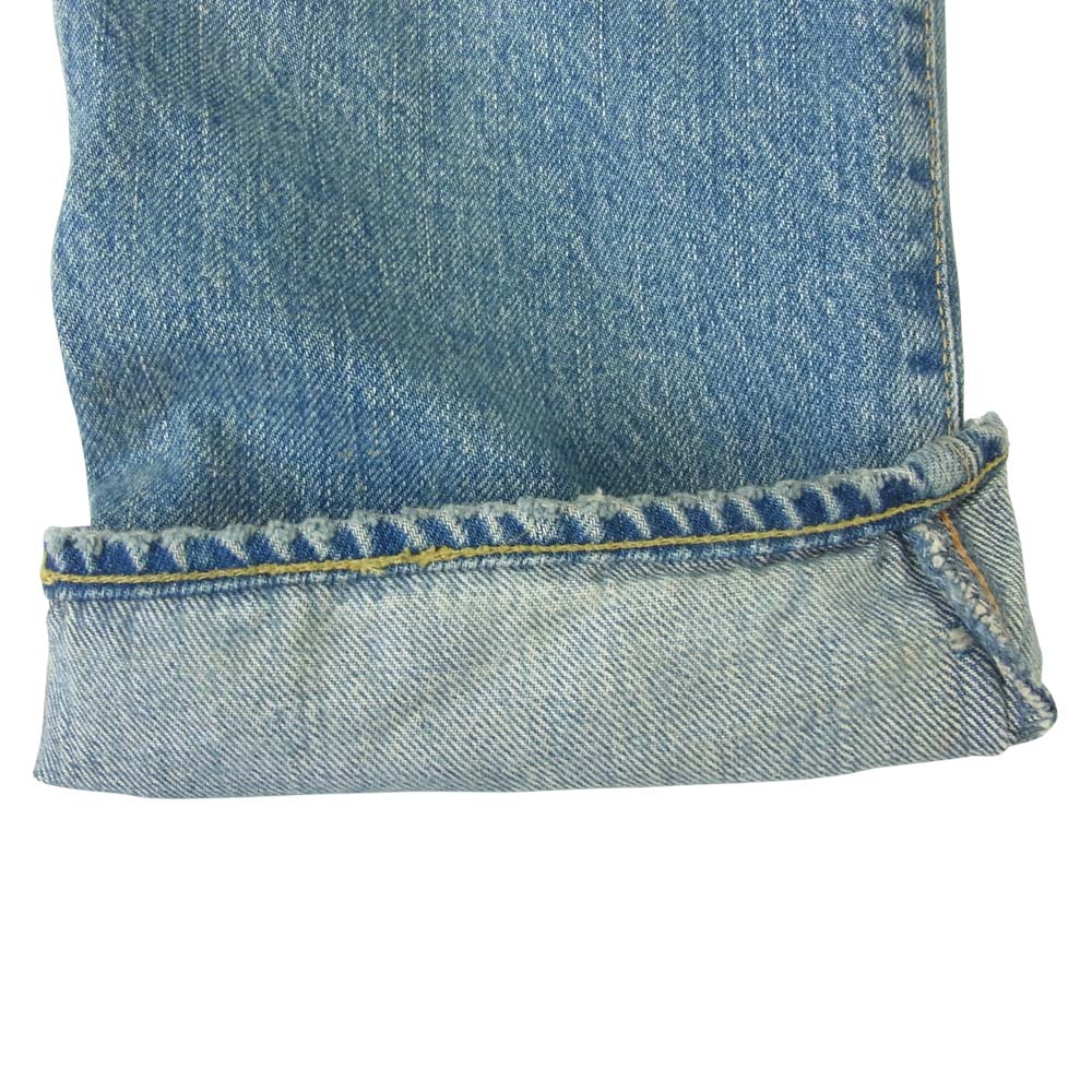 HYSTERIC GLAMOUR ヒステリックグラマー 0293AP06 HR加工 ハードリメイク スタッズ デニムパンツ インディゴブルー系 28【中古】