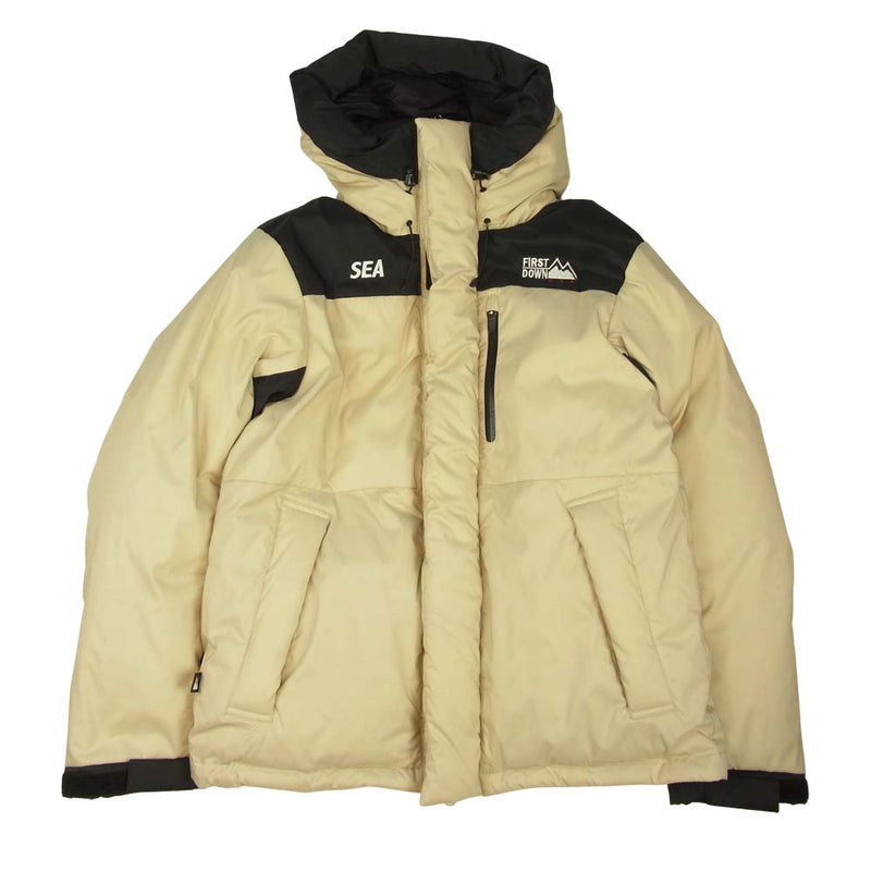 CHESTXL640cmWIND AND SEA HOODED DOWN JACKET