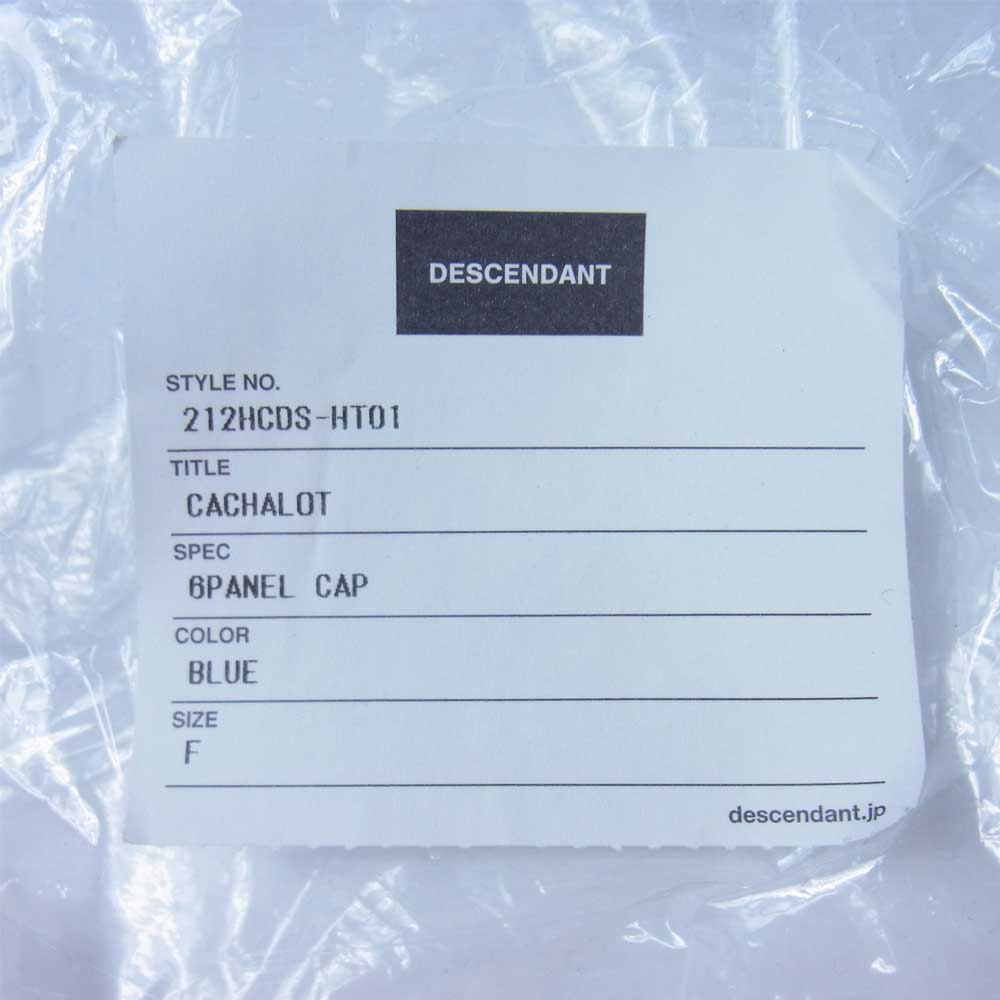 DESCENDANT ディセンダント 212HCDS-HT01 CACHALOT 6 PANEL CAP BLUE 6パネル キャップ ブルー系 F【極上美品】【中古】