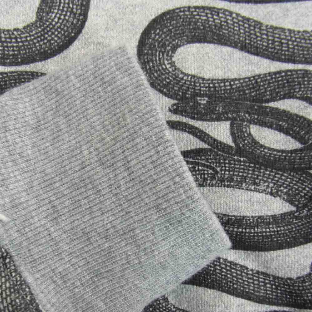 HYSTERIC GLAMOUR ヒステリックグラマー 06213CS01 SNAKE LOOP SWEAT スネーク スウェット グレー グレー系 L【中古】