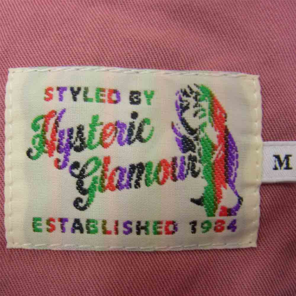 HYSTERIC GLAMOUR ヒステリックグラマー 02201AH05 ENDLESS NIGHT 刺繍 ボーリング シャツ ピンク系 M【中古】