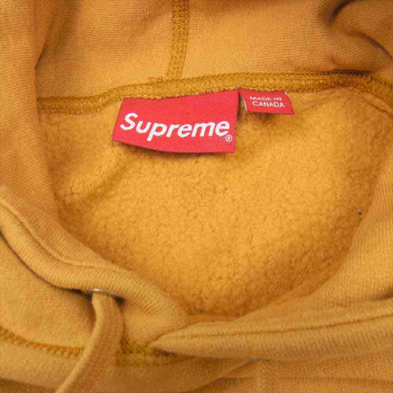 Supreme シュプリーム 21AW Box Logo Hooded Sweatshirt ボックス ロゴ フーデッド スウェット プルオーバー  パーカー ライトマスタード イエロー系 S【新古品】【未使用】【中古】