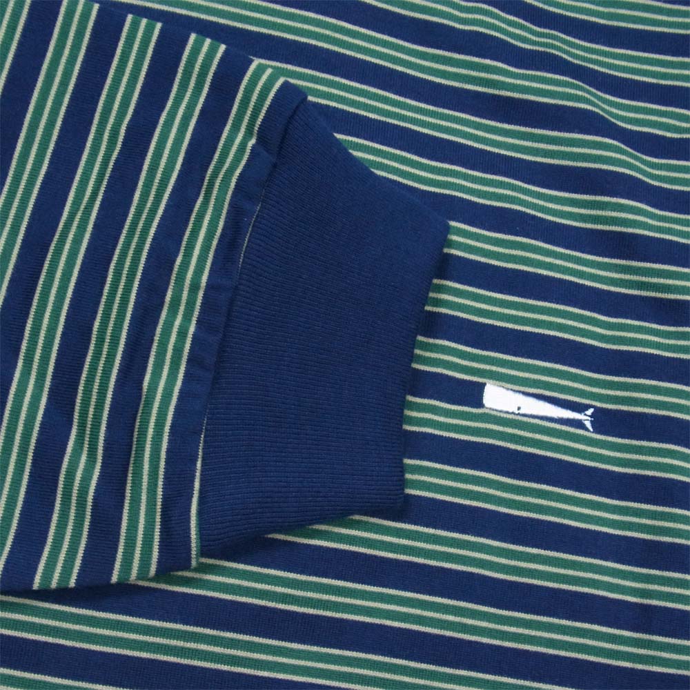 DESCENDANT ディセンダント 21AW 212ATDS-CSM28 SHENANIGANS BORDER LS ボーダー 長袖Tシャツ グリーン系 2【極上美品】【中古】