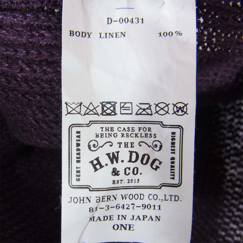 ザエイチダブリュードッグアンドコー D-00431 MESH LINEN BERET メッシュ リネン ベレー帽 パープル パープル系【中古】