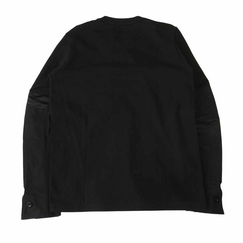 黒2新品 sacai サカイ メンズ  BACK ロング Tシャツ ブラック