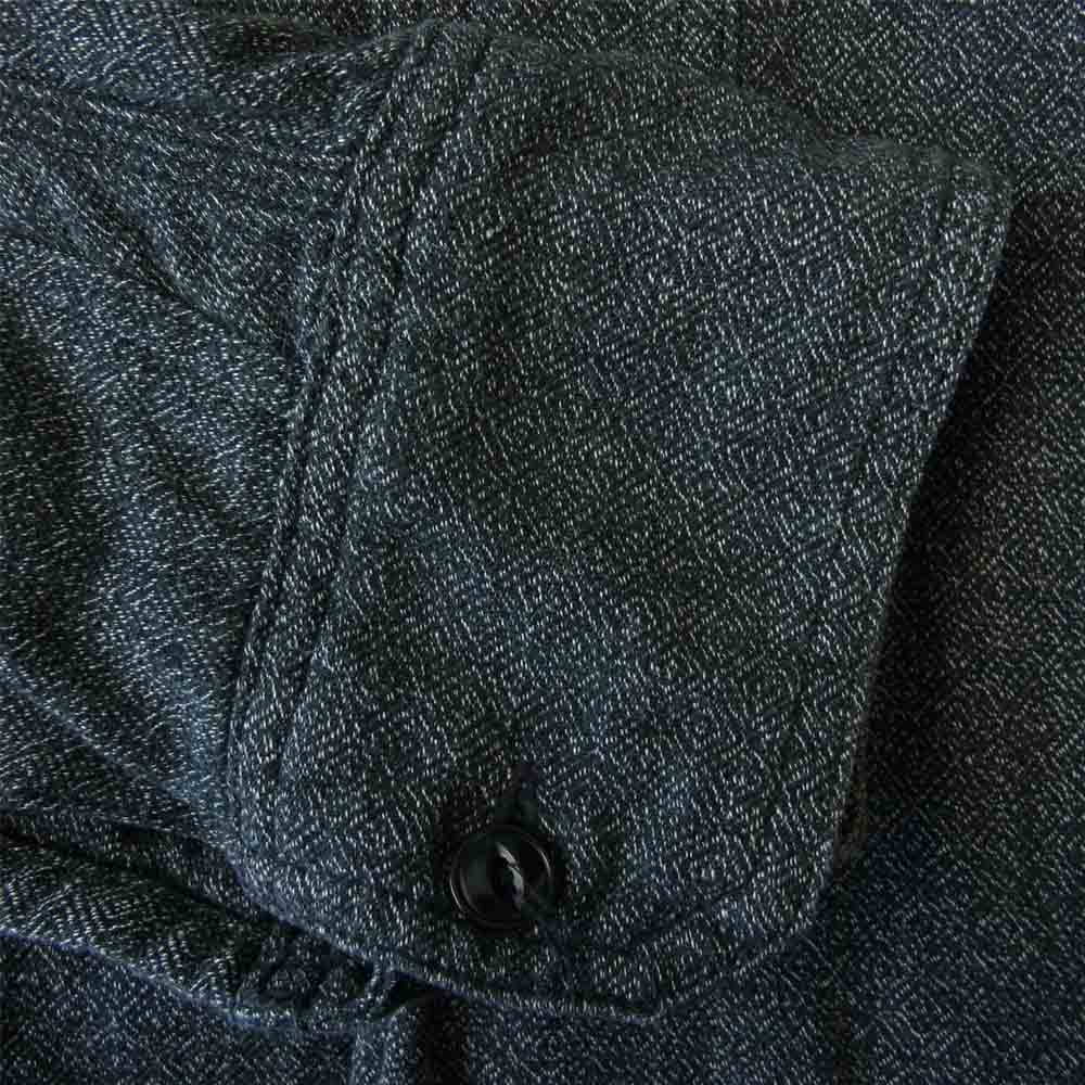 ブラックサイン ゴマ塩 チンストラップ シャツ ブラック系 40【中古】