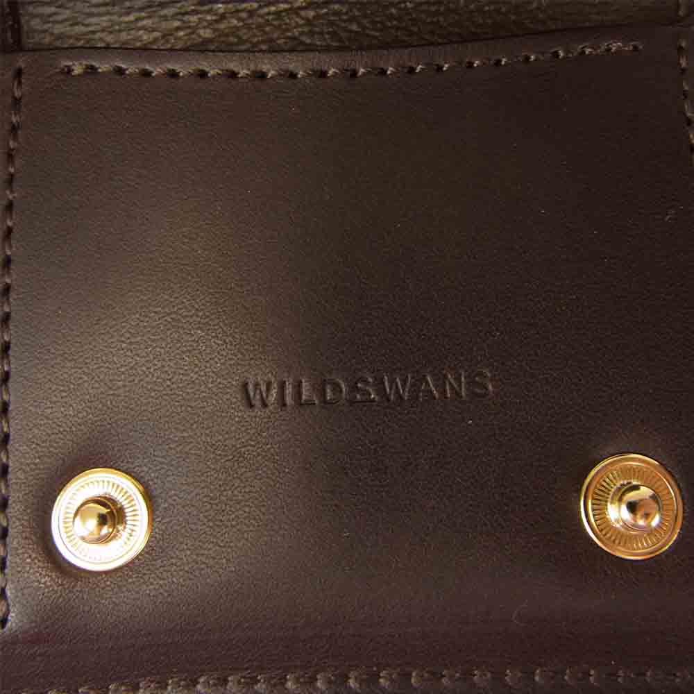 WILDSWANS ワイルドスワンズ パーム シェルコードバン ミニウォレット ブラウン系【中古】
