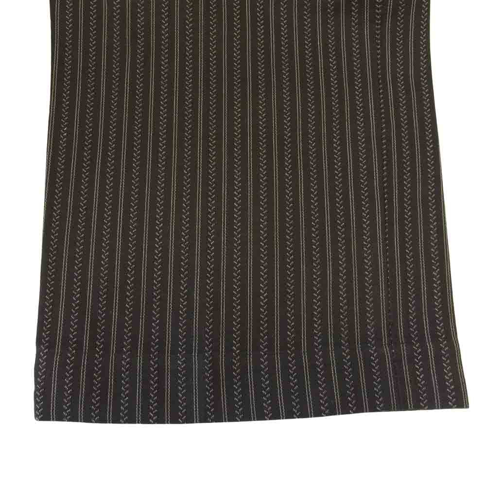 アジャスタブルコスチュー ヘリンボーン ストライプ バギー パンツ トラウザーズ ブラウン系 36【中古】