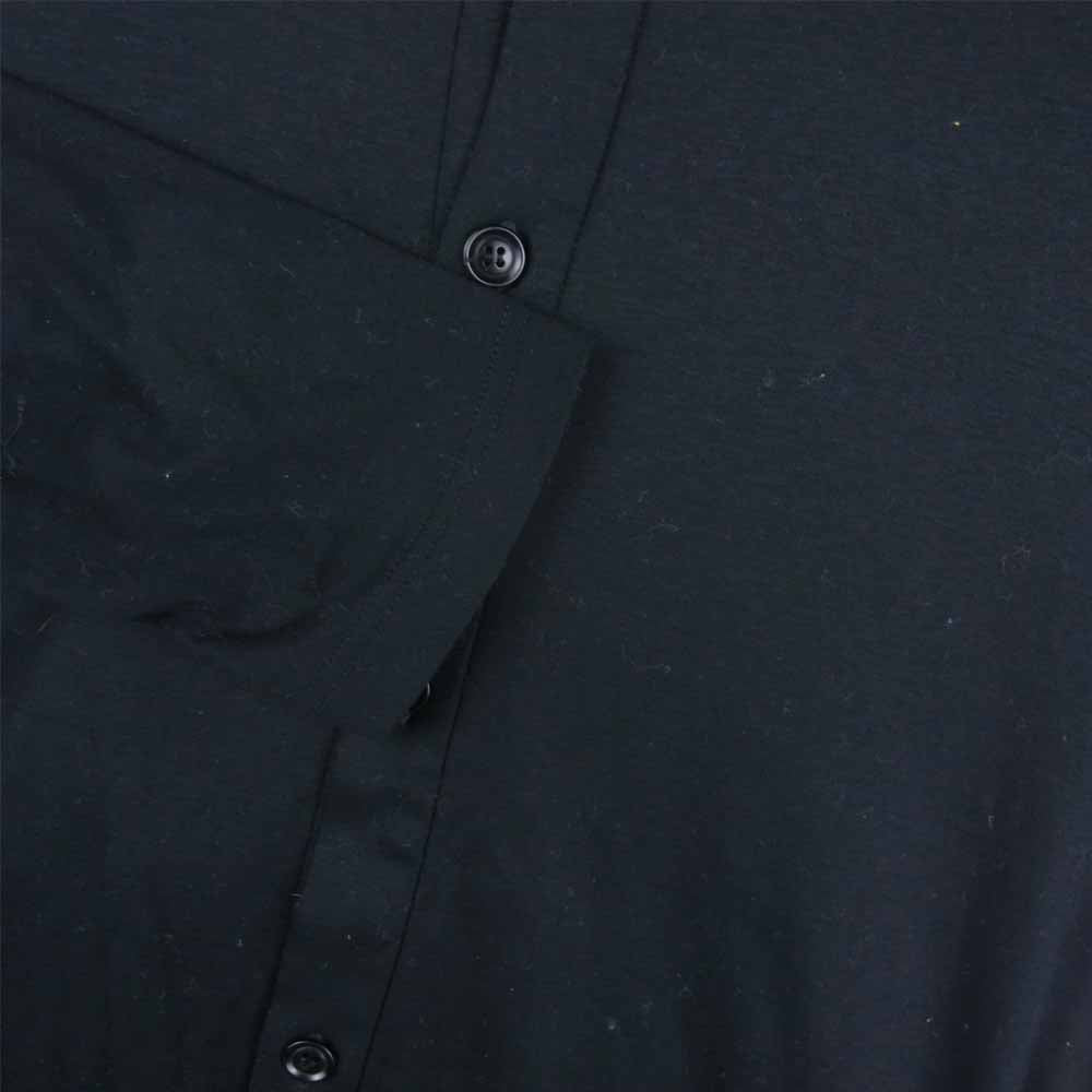 Yohji Yamamoto ヨウジヤマモト REGULATION MEN 20SS HN-T61-072 60/-マルチシードスムース スタンドカラー 長袖 シャツ ブラック系 1【中古】