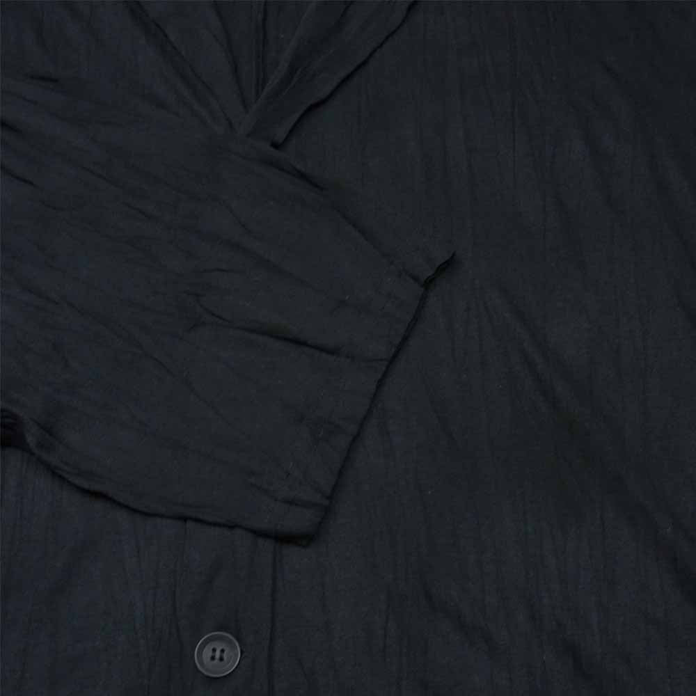 Yohji Yamamoto ヨウジヤマモト HD-T11-270 POUR HOMME プールオム 21SS TE/RY PLAIN STITCH WRINKLE LONG JACKET シワ加工 天竺 ロング ジャケット ブラック系 3【中古】