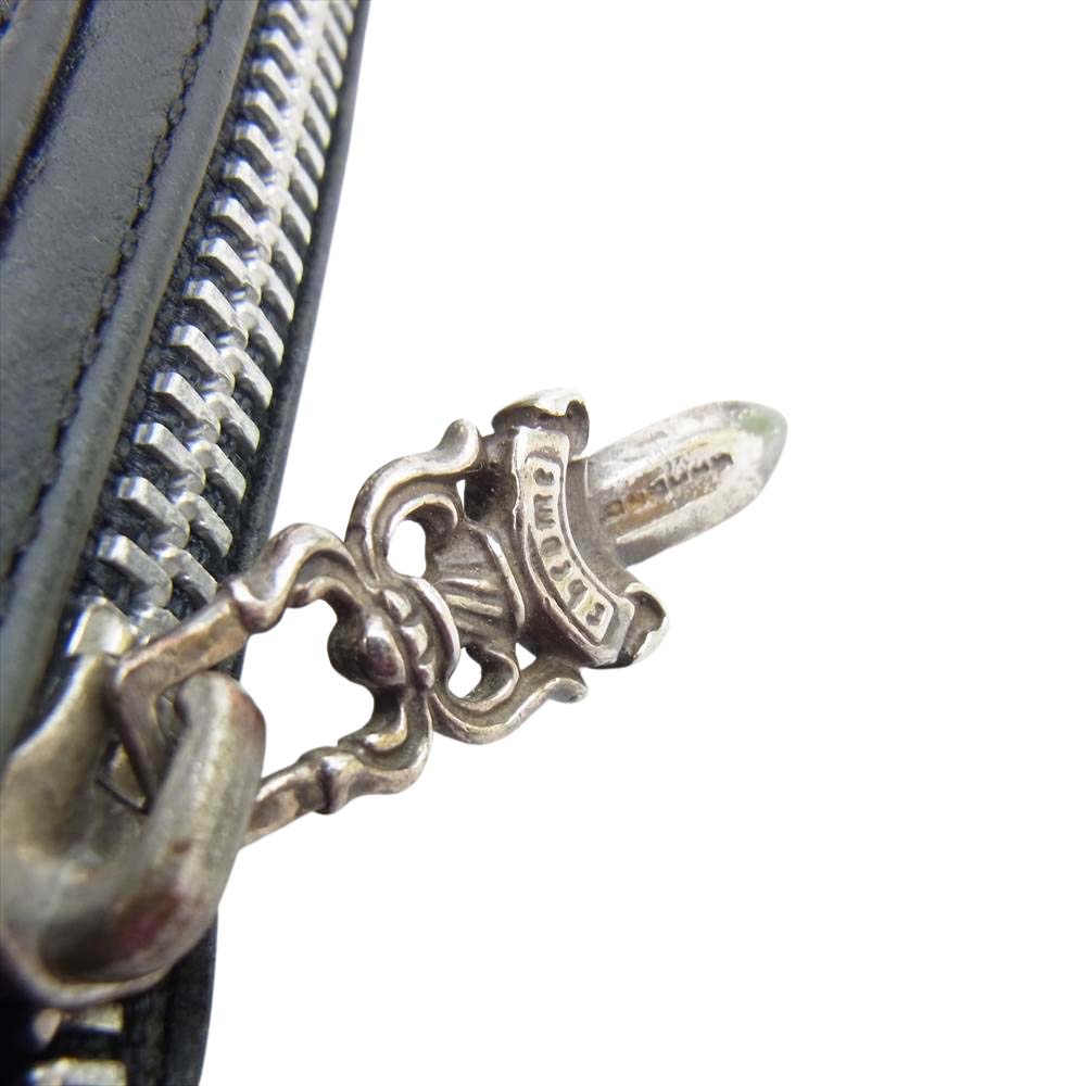 CHROME HEARTS クロムハーツ(原本無) REC F ZIP #2 FILIGREE WALLET フィリグリープラス ジップ ウォレット ブラック系【中古】