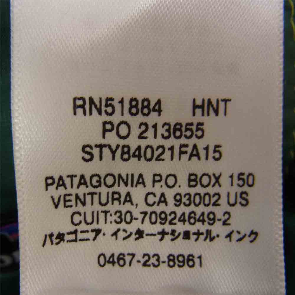patagonia パタゴニア 15AW 84021 NANO PUFF ナノパフ プルオーバー フリース ジャケット グリーン系 XS【中古】