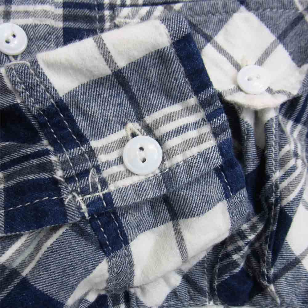 SASAFRAS ササフラス GARDENER ガーデナー チェック 長袖 シャツ ネイビー系 XS【中古】