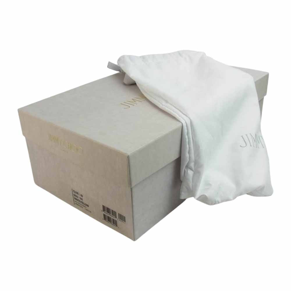 JIMMY CHOO ジミーチュウ パテント ベロア ラメ カモフラ スリッポン ブラック系 43【中古】