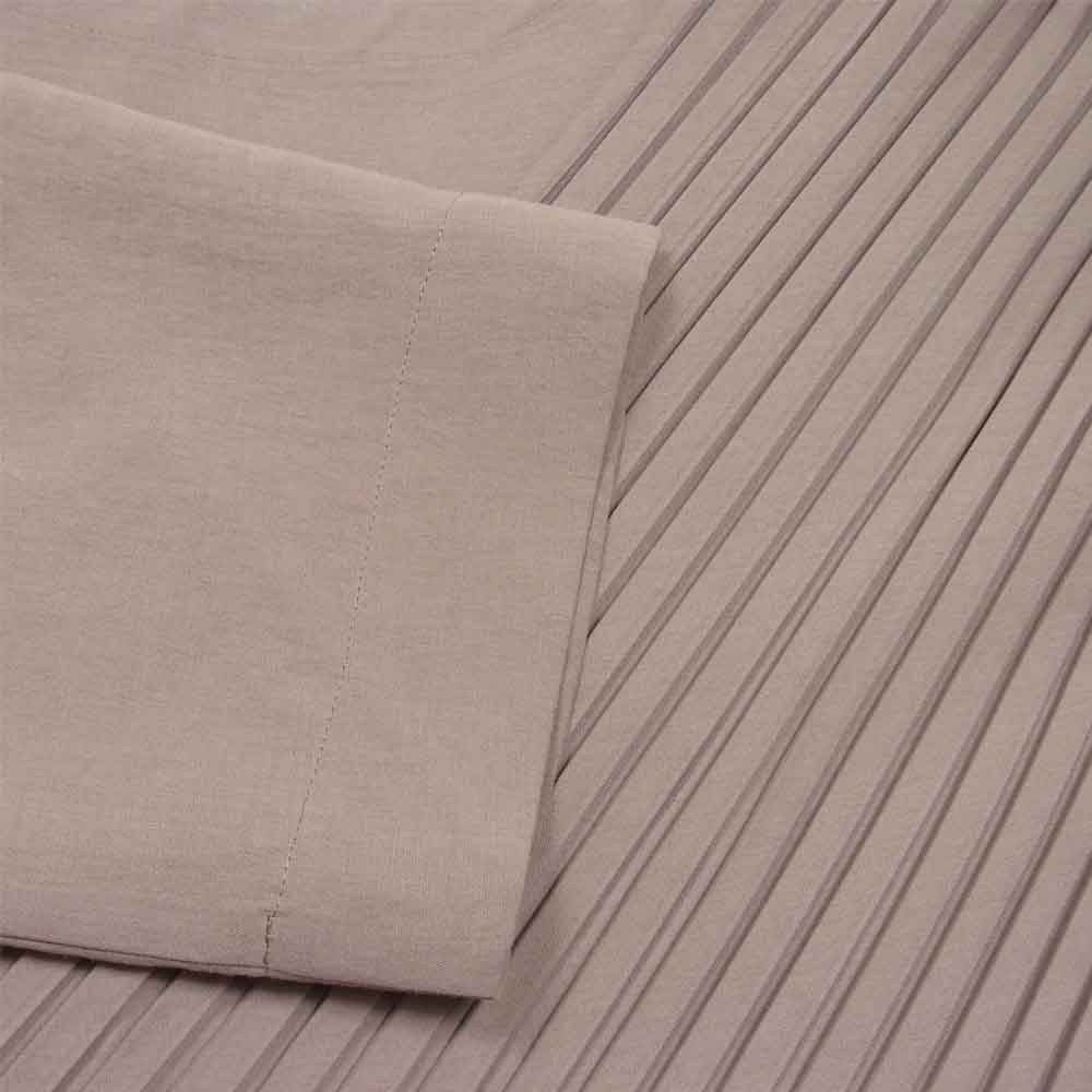 ISSEY MIYAKE イッセイミヤケ IM13FJ166 SLANT PLEATS スクエア パターン プリーツ カットソー ブラウン系 2【極上美品】【中古】