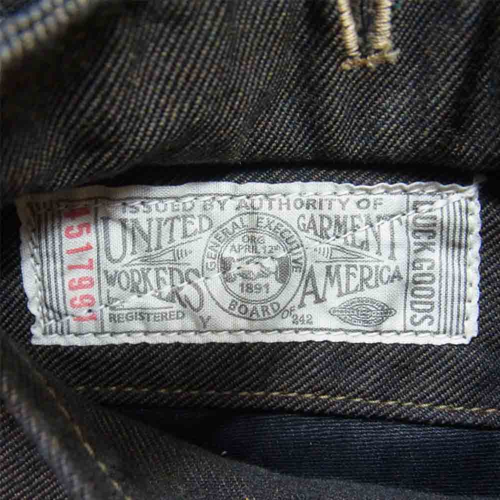 FREEWHEELERS フリーホイーラーズ 4ポケット シンチバック ベスト 黒茶系 42【中古】
