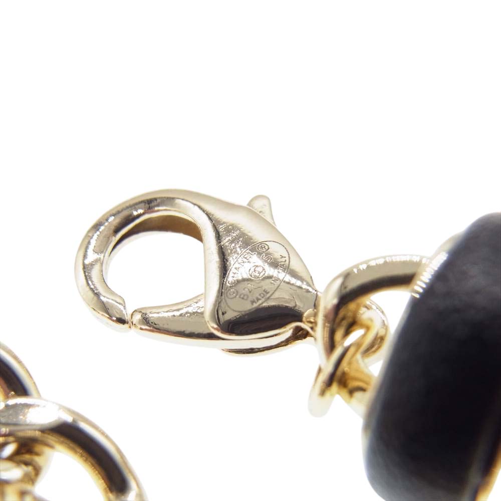 CHANEL シャネル B21 ココマーク メタル ラムスキン ベルト ゴールド系【中古】