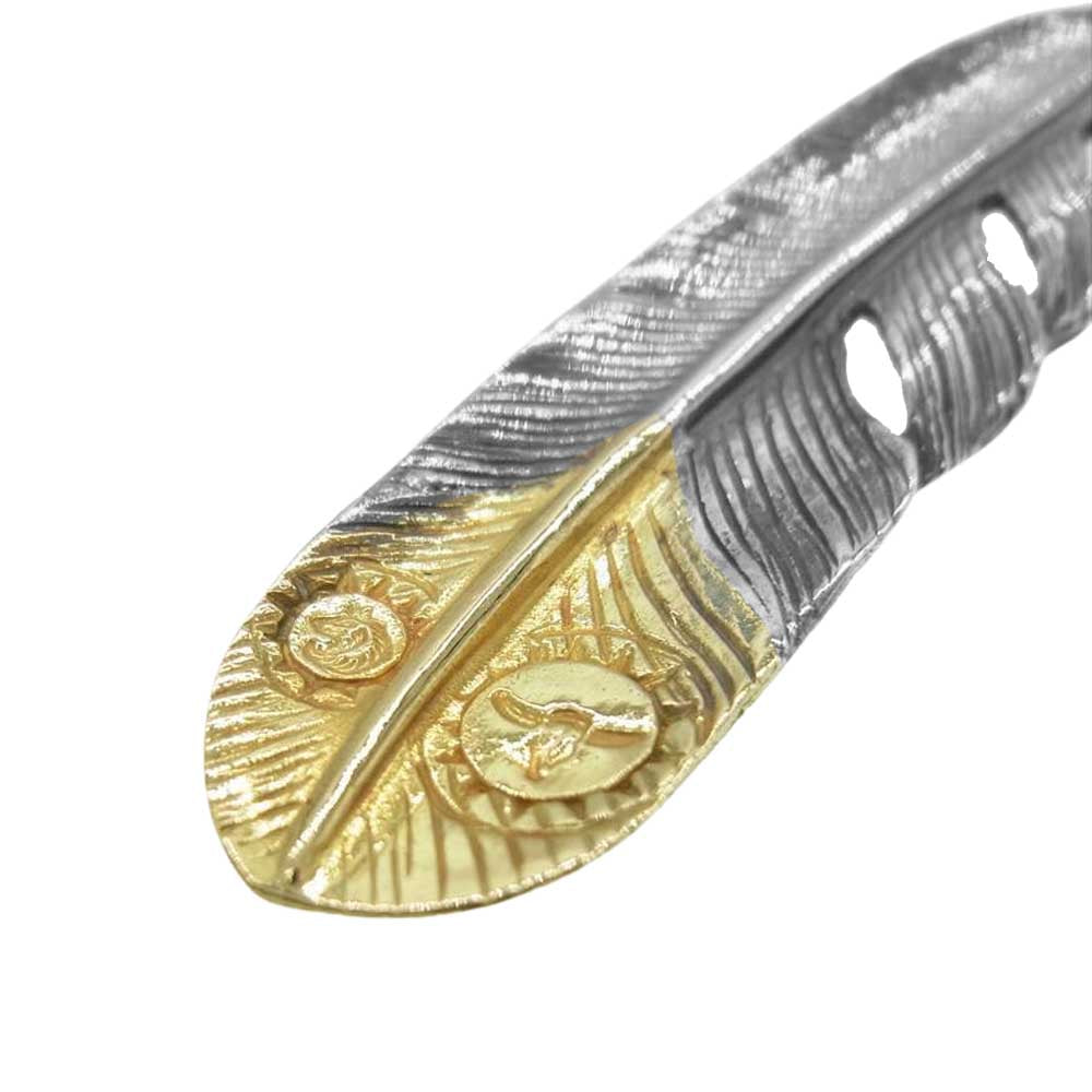タディアンドキング SVフェザー 剣先 K18 先金 特大 LL 左向き シルバー系 ゴールド系【中古】