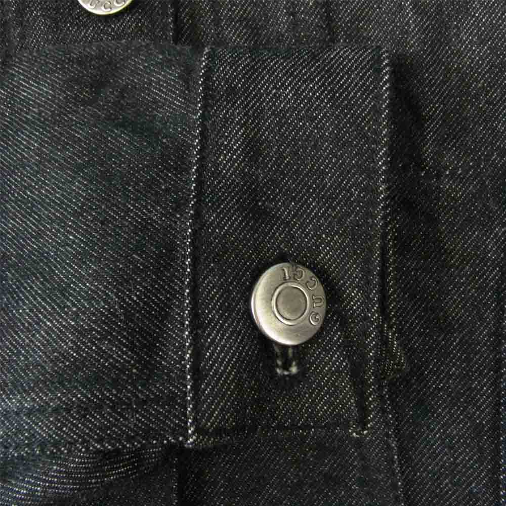 GUCCI グッチ シェリーライン デニム ジャケット ブラック系 40【中古】