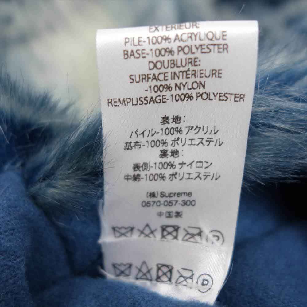 Supreme シュプリーム 20AW Fuax Fur Reversible Hooded Jacket ファー リバーシブル ジャケット ブルー系 L【中古】