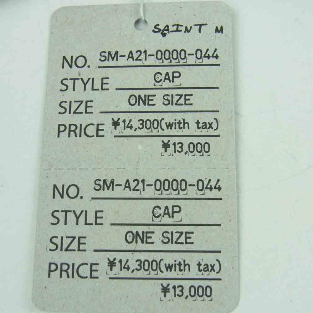 セントマイケル SM-A21-0000-044 CAP SAINT 刺繍 ロゴ キャップ 帽子 ホワイト系 ブラック系 ONE SIZE【新古品】【未使用】【中古】