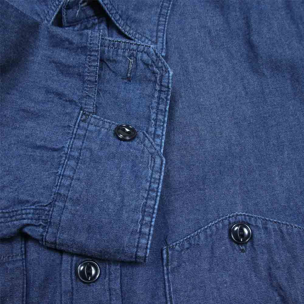 Engineered Garments エンジニアードガーメンツ Work Shirt Denim ライトオンス デニム 山ポケット ワーク シャツ インディゴブルー系 S【中古】