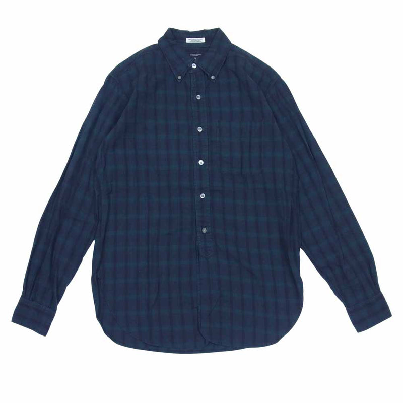 Engineered Garments エンジニアードガーメンツ 新タグ期 コットン チェック ボタンダウン シャツ グリーン系 S【中古】