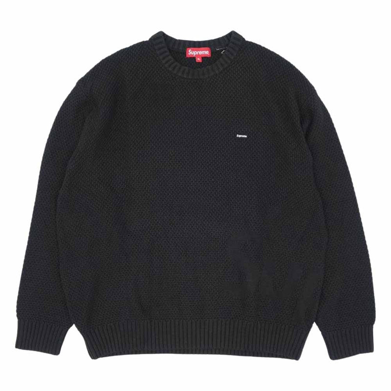 Supreme シュプリーム 20AW Textured Small Box Sweater スモール ボックスロゴ セーター ニット ブラック系  XL【中古】