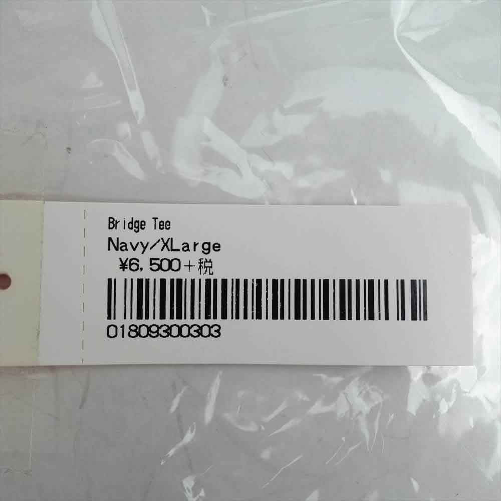 Supreme シュプリーム 19AW Bridge Tee ブリッジ 半袖 Tシャツ ネイビー系 XL【極上美品】【中古】
