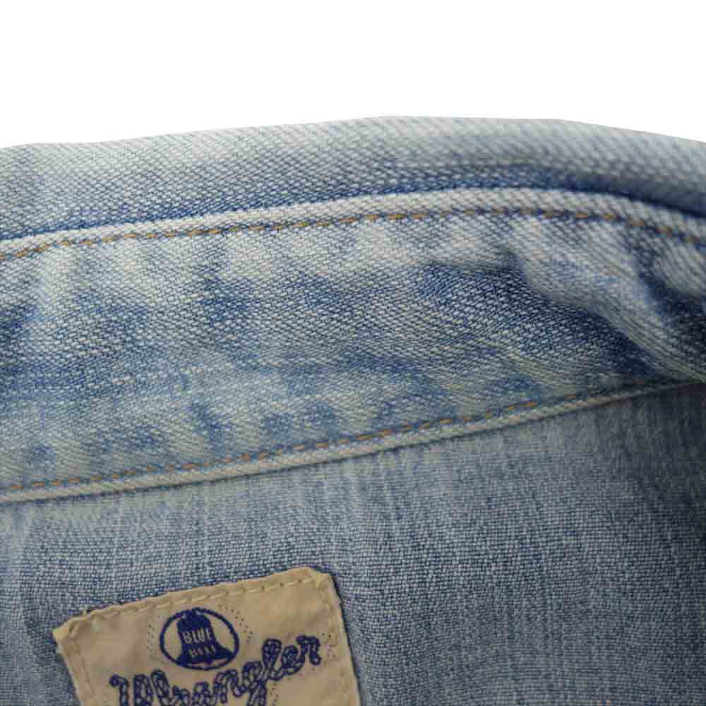 BACKBONE バックボーン S9113 Wrangler ラングラー 五分袖 デニム ウエスタン シャツ ライトブルー系【中古】