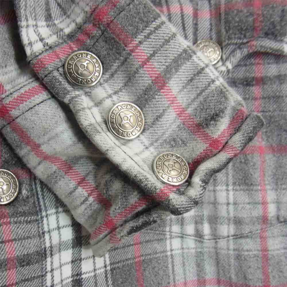 BACKBONE バックボーン BB07SS-S15 チェック フランネル シャツ グレー系 S【中古】