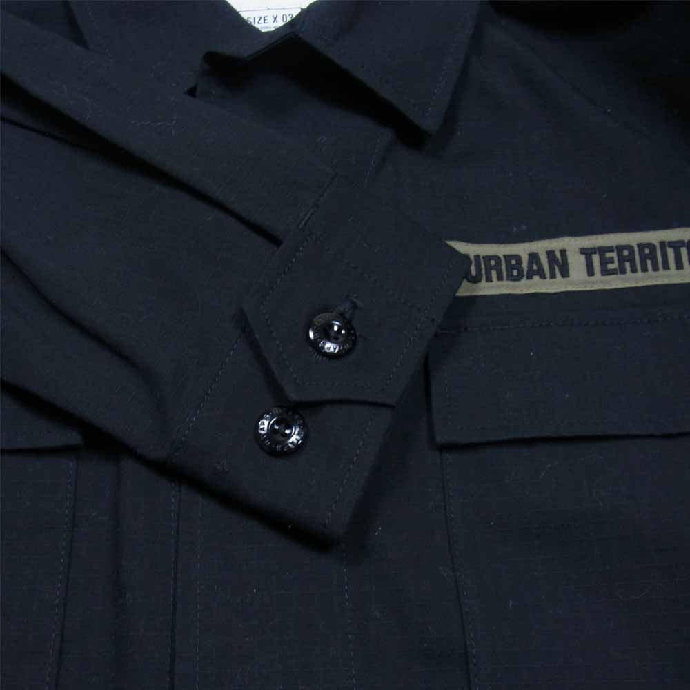 WTAPS ダブルタップス 20AW 202WVDT-SHM01 JUNGLE LS/NYCO RIPSTOP CORDURA ジャングル 長袖 シャツ コーデュラ リップストップ ミリタリー ジャケット ブラック系 3【美品】【中古】