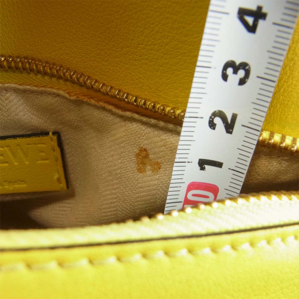 LOEWE ロエベ パズルバッグ スモール 2way ショルダー ハンド バッグ スペイン製 イエロー系【中古】