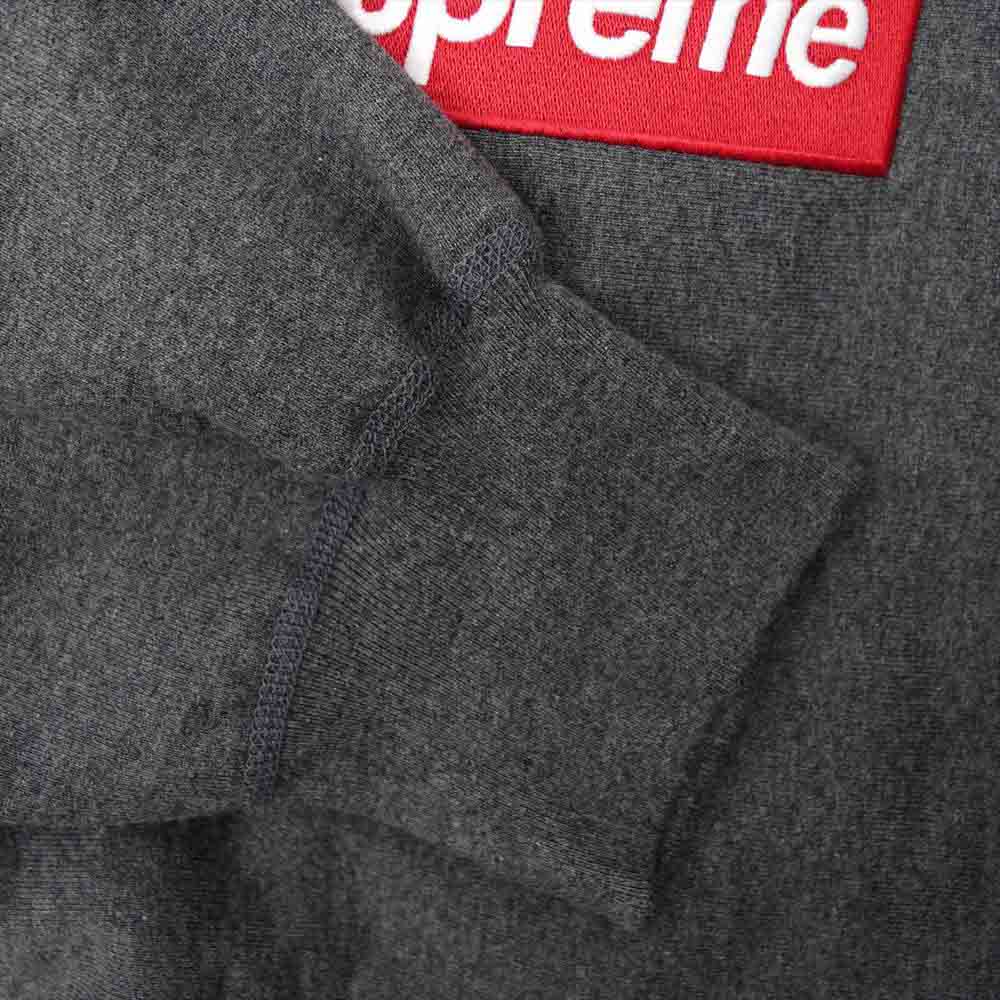 Supreme シュプリーム 21AW Box Logo Hooded Sweatshirt ボックスロゴ フーデッド スウェット パーカー グレー系 XL【極上美品】【中古】