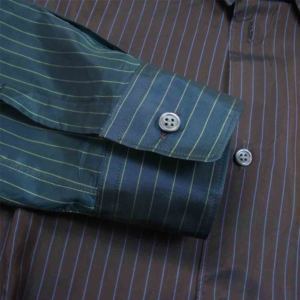 COMME des GARCONS コムデギャルソン S27066 SHIRT ストライプ 切替 長袖 シャツ マルチカラー系 S【中古】