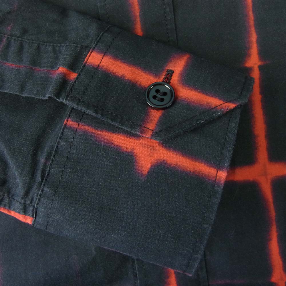 SAINT LAURENT サンローラン 17SS 469667 Y364Q チェック ポケット 長袖 シャツ ブラック系 38/15【中古】