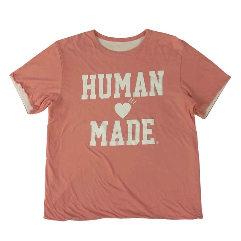 HUMAN MADE ヒューマンメイド REVERSIBLE T-SHIRT リバーシブル 半袖 Tシャツ ピンク系 S【中古】