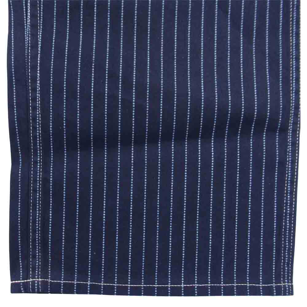 SUGAR CANE シュガーケーン SC40786 WABASH STRIPE ENGINEER PANTS シンチバック ボタンフライ ウォバッシュ ワークパンツ ネイビー系 34【美品】【中古】