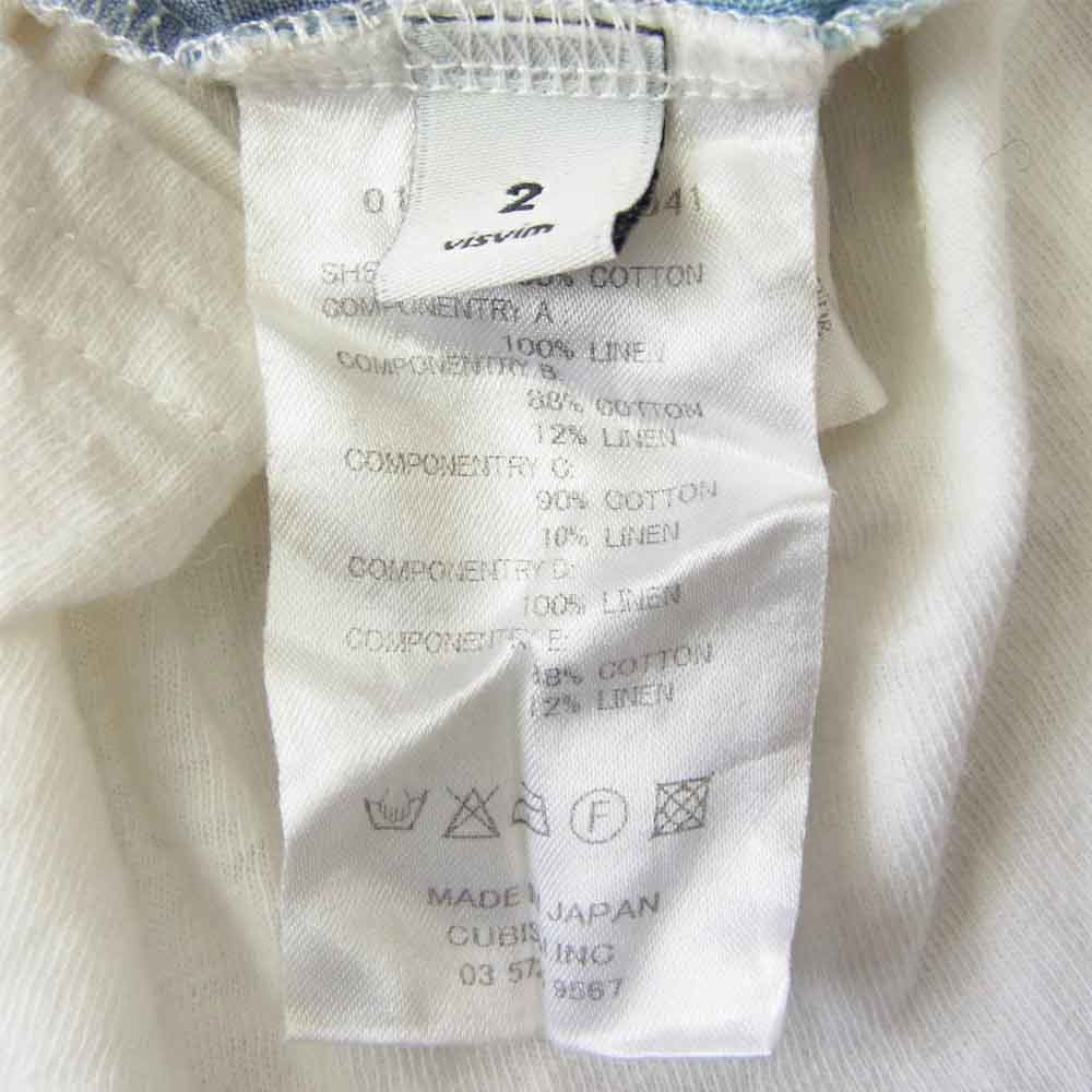 VISVIM ビズビム 0114105010041 FLAG TEE S/S フラッグ Tシャツ 半袖 ホワイト系 2【中古】