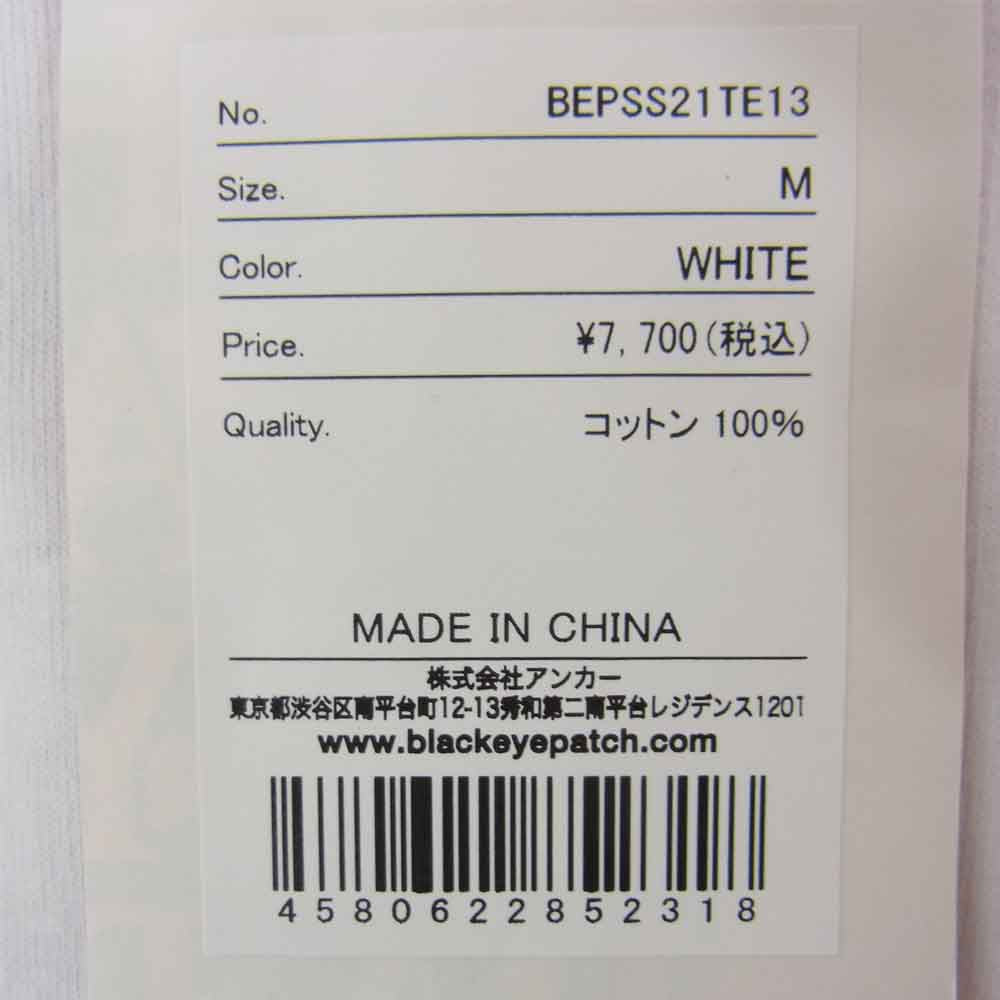 ブラックアイパッチ BEPSS21TE13 TORAICHI TEE Tシャツ 半袖 ホワイト系 M【新古品】【未使用】【中古】