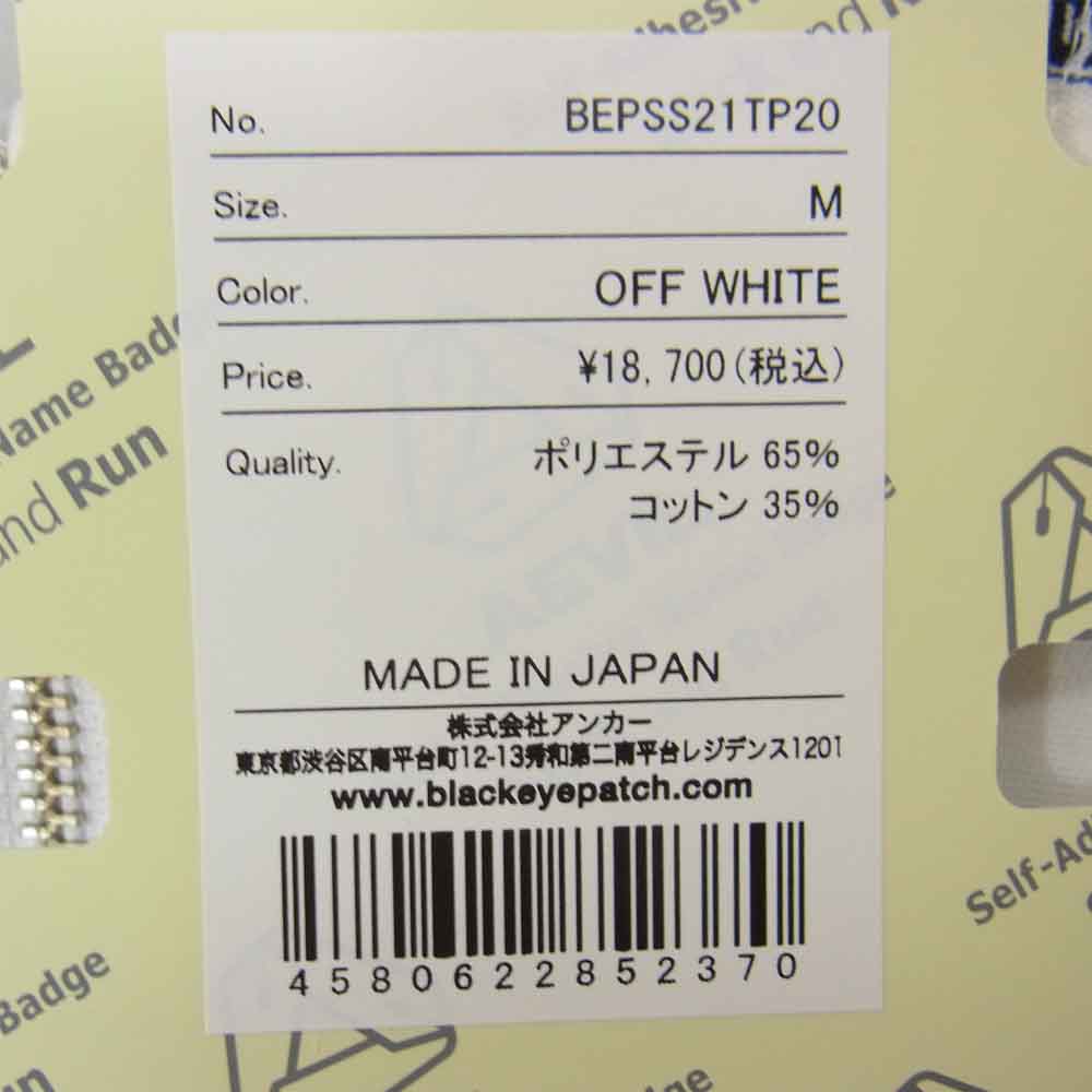 ブラックアイパッチ BEPSS21TP20 TRAICHI HALF ZIP WORK SHIRT 寅壱 半袖 ワーク シャツ ホワイト系 M【新古品】【未使用】【中古】