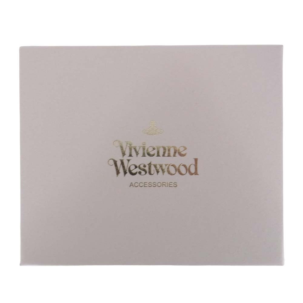 Vivienne Westwood ヴィヴィアンウエストウッド 3218C921 オーブマーク 口金 ステアレザー 二つ折り 財布 ブラック系【新古品】【未使用】【中古】
