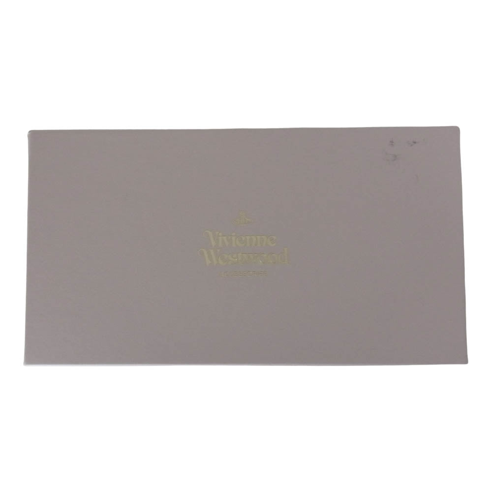 Vivienne Westwood ヴィヴィアンウエストウッド 3118C9A1 オーブマーク ステアレザー ラウンドファスナー ラウンドジップ 長財布 ブラック系【新古品】【未使用】【中古】