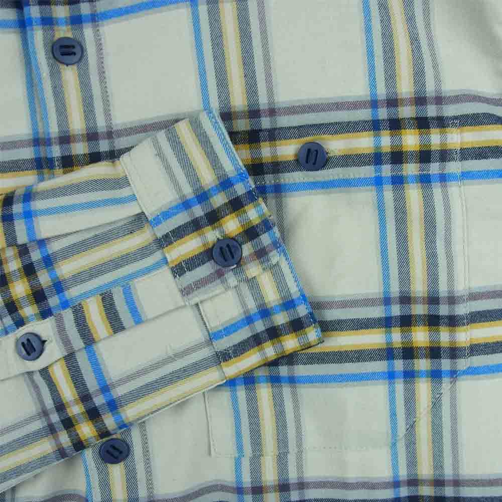 patagonia パタゴニア 21AW 41605 Canyonite Flannel Shirt キャニオナイト フランネル 長袖 チェック シャツ グレイッシュベージュ系 M【中古】